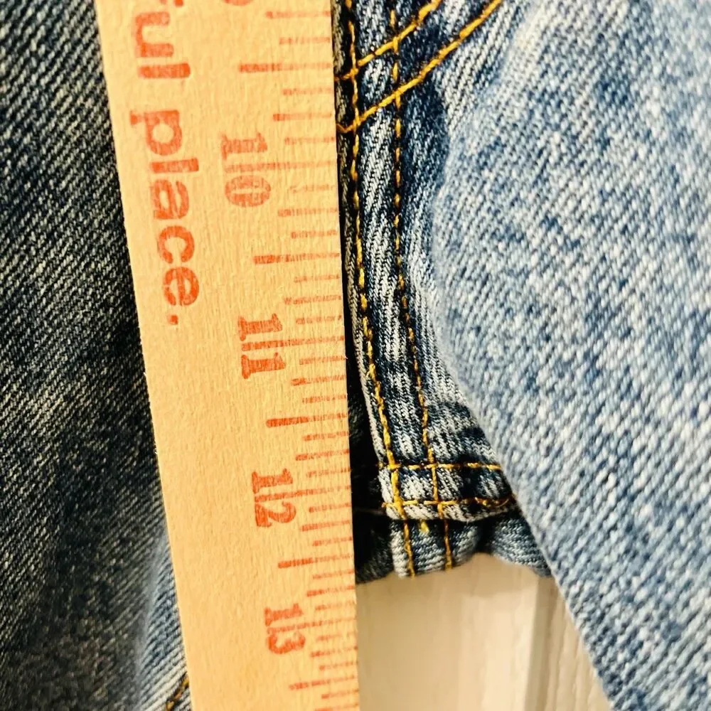 Levi's 505 Jeans Men's 38 X 32 Regular Fit Straight Leg Dark Stonewash Blue READ